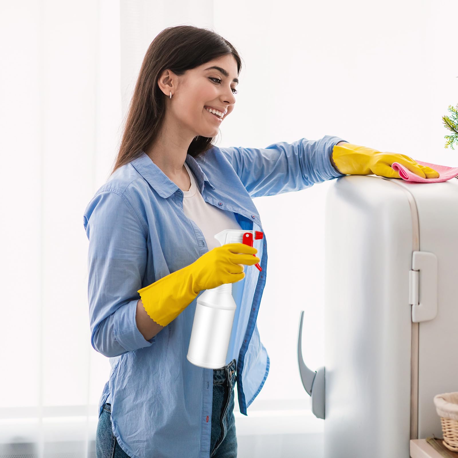Yinder 18 flaconi spray in plastica vuoti ricaricabili da 473,6 ml, per soluzione detergente, spruzzatore d'acqua a prova di perdite, con ugello regolabile, modalità nebbia/flusso per piante, animali