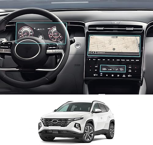 ZCLINKO Protector de pantalla para Hyundai Tucson 2022 2023 2024 (LimitedN LineSELXRT) 10.25 pulgadas 2024 Tucson Accesorios Protector de pantalla