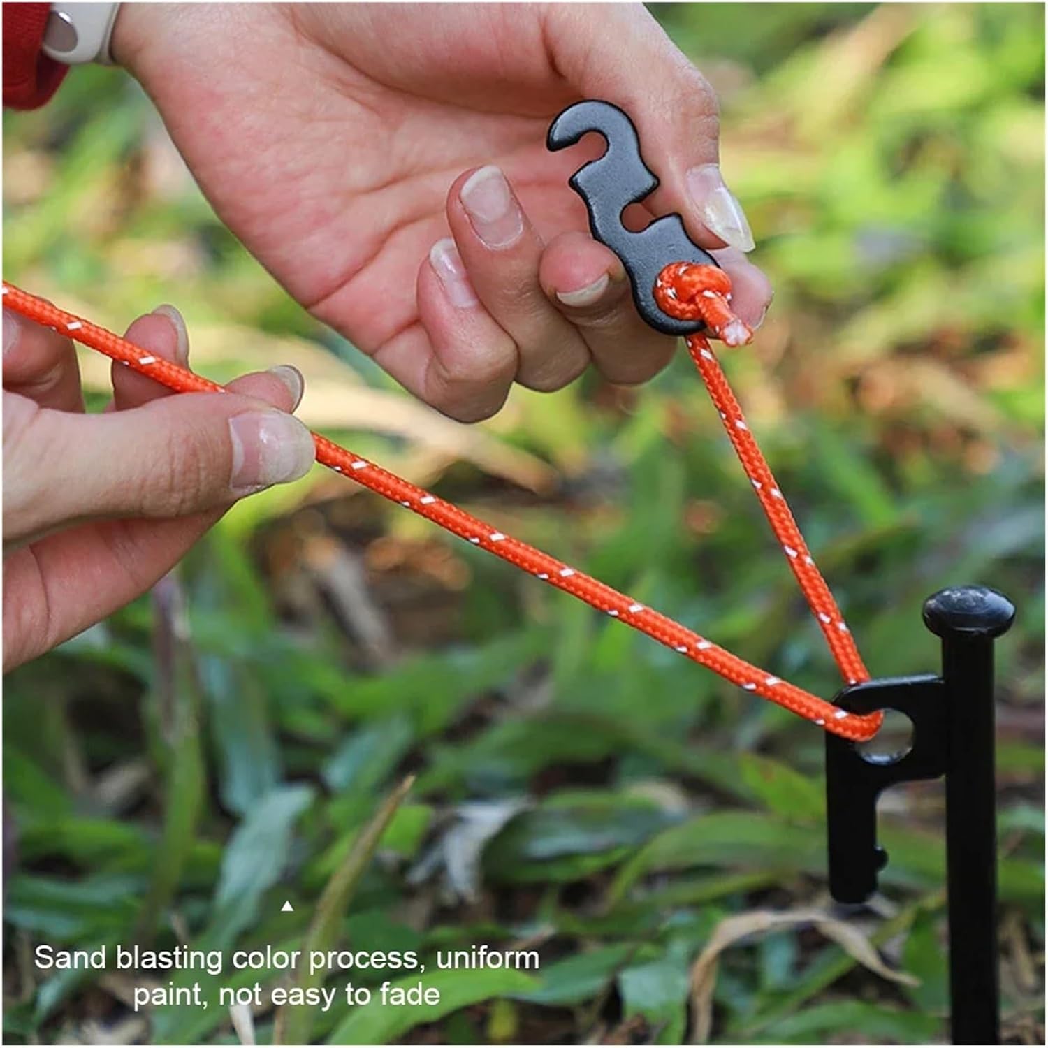 Guyline Tensioner 50pcs Camping Tent Rope Hook S-Type Tension Regulator, Suitable for Outdoor Fixing Accessories. for Rope Tension Adjustment(Red)