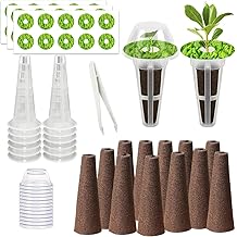 67 Seed Pod Kit for Aerogarden, Hydroponics Accessories for System Compatible with Hydroponics Supplies from All Brands, 12 Grow Sponges, 12 Grow Baskets, 12 Domes, 30 Pod Labels, 1 Tweezer (67 Pcs)