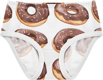 Donut Chocolate Girls Underwear Toddler Underwear Girls Cotton Panties for Girl Toddler Little Size 2-8Y