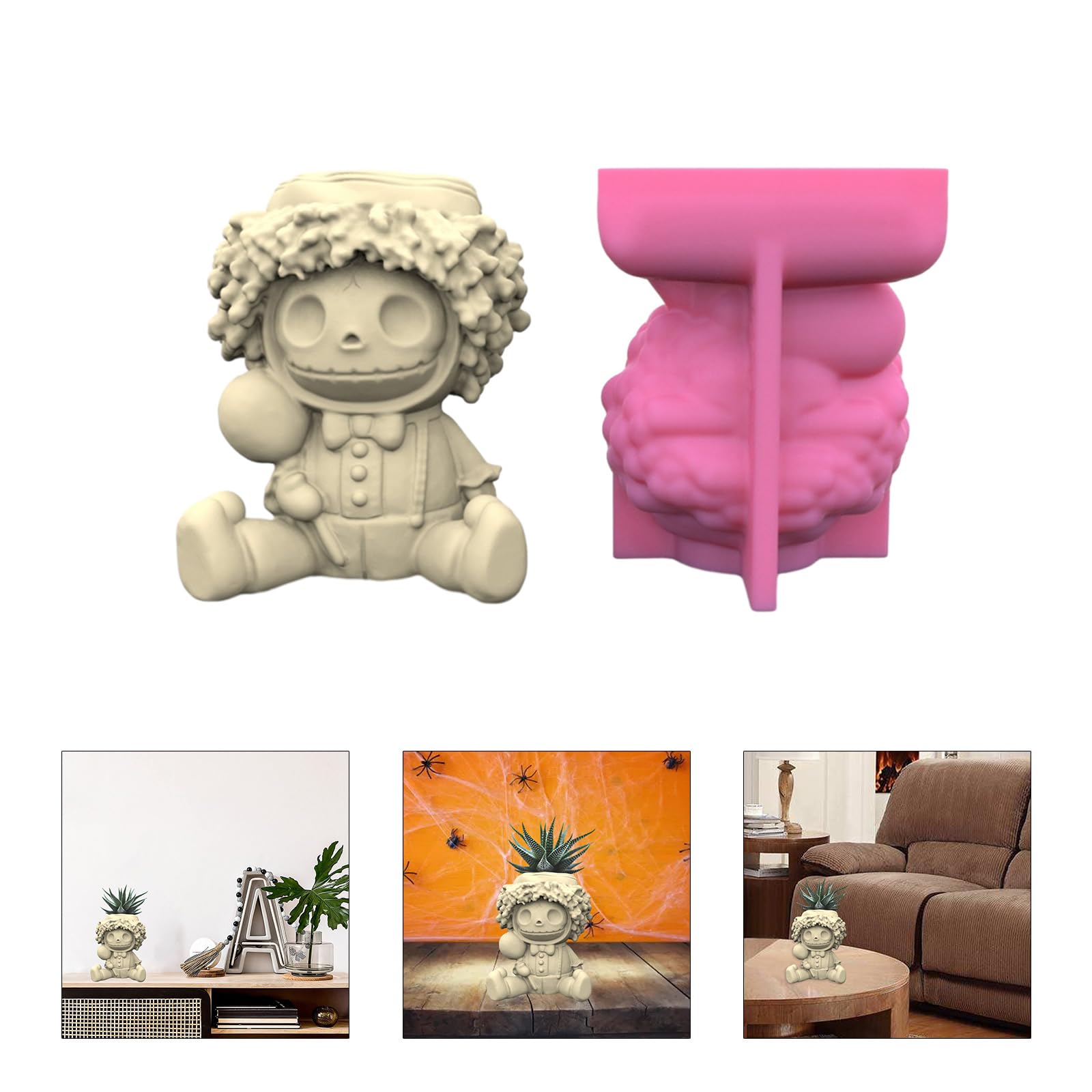 Succulents Flower Pot Resin Silicone Mold Suitable for Garden Concrete Flower Pot Holder Home Decor