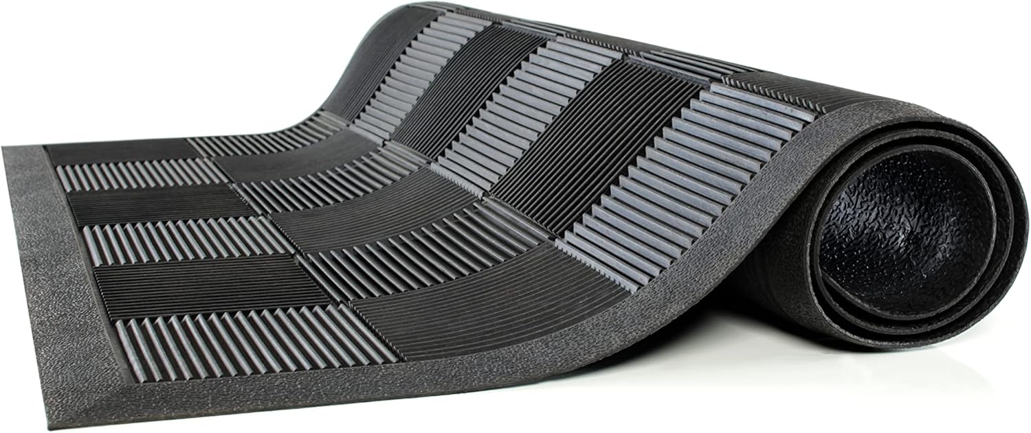 Guardian Floor Protection PARQUET2X3 Parquet Wiper Scraper Outdoor Floor Mat, Rubber, Black, 2' Length, 3' Width