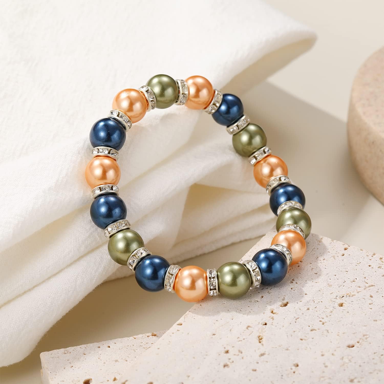 Healing Bracelet for Women Anxiety Crystal Bracelet Chakra Beaded Bracelets Calming Stretch Bracelet Rose Quartz Crystals Healing Stones Bracelet Stress Relief Gifts for Women - Image 2