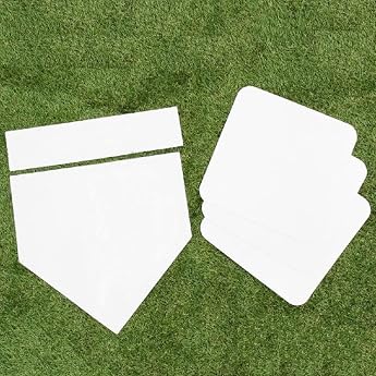 Baseball Practice Beginners Base Set of 5 Home Base Base Pitcher Plate 0.08 inch (2 mm) Thick Rubber Base Set 5 Boys Baseball
