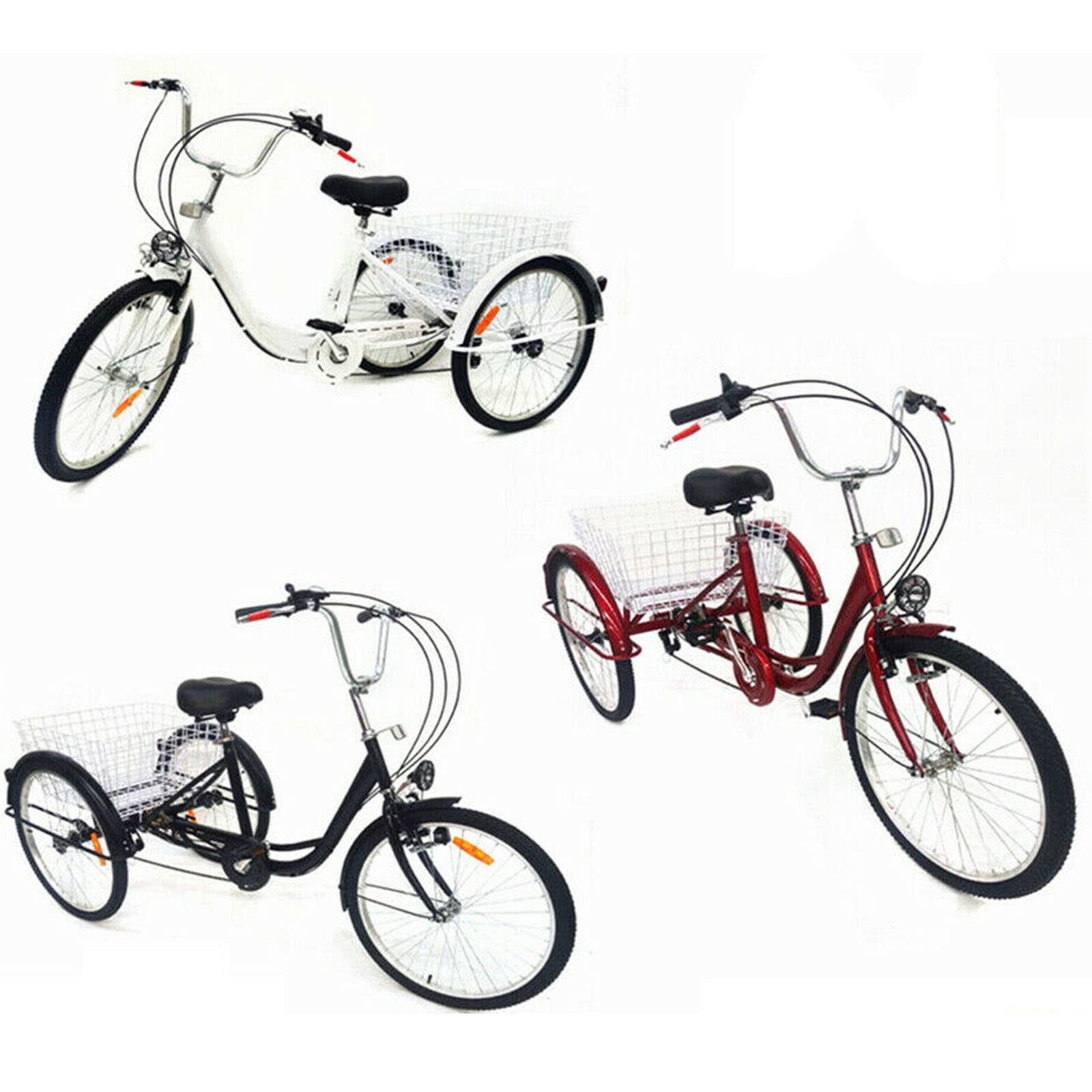 Tricycle Adulte HaroldDol Tricycle 24 Pouces Pour Adultes, 6 Vitesses Velo 3 Roues Tricycle Adulte HaroldDol Tricycle 24 Pouces Pour Adultes, 6 Vitesses Velo 3 Roues