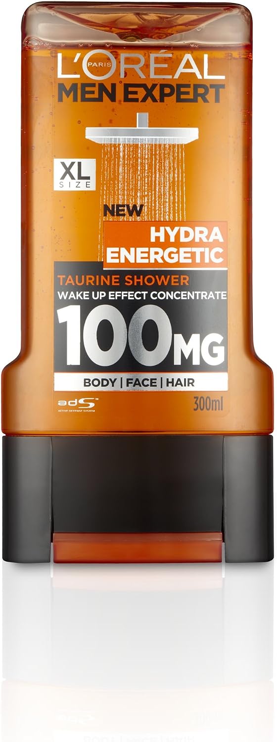 L'Oreal Paris Men Expert Shower Gel Hydra Energetic, 300 ml, White, 300 ml (Pack of 1) - Image 4