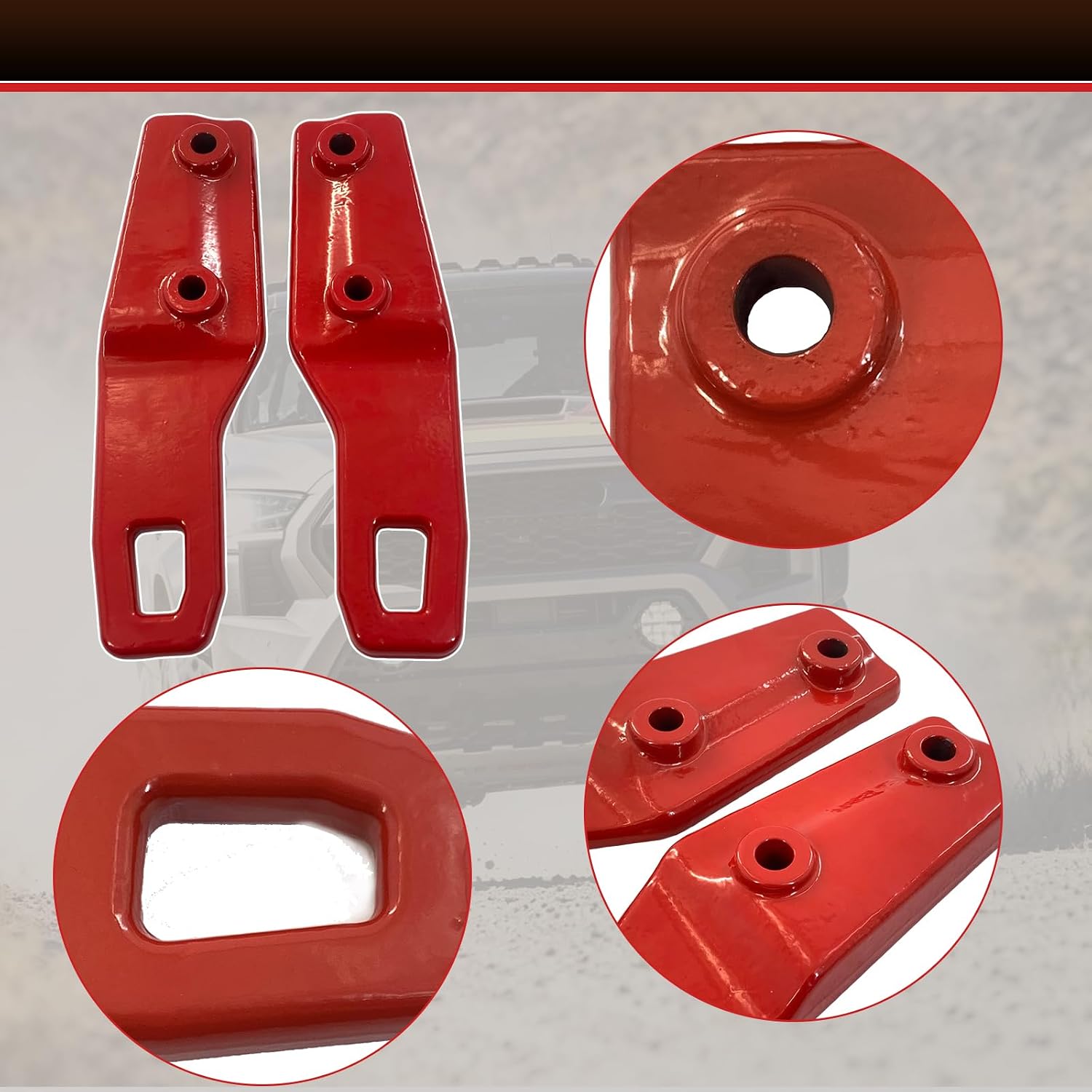 MINJIANG PT989-35245-03 Rear Tow Hooks Compatible with Toyota Tacoma 24-26