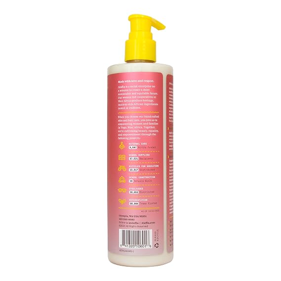 Alaffia Hair Care, Beautiful Curls, Leave in Conditioner for Tight Curls, Thick & Curly Hair Products, Shea Butter, Vitamin E & Coconut Oil, 12 Fl Oz
