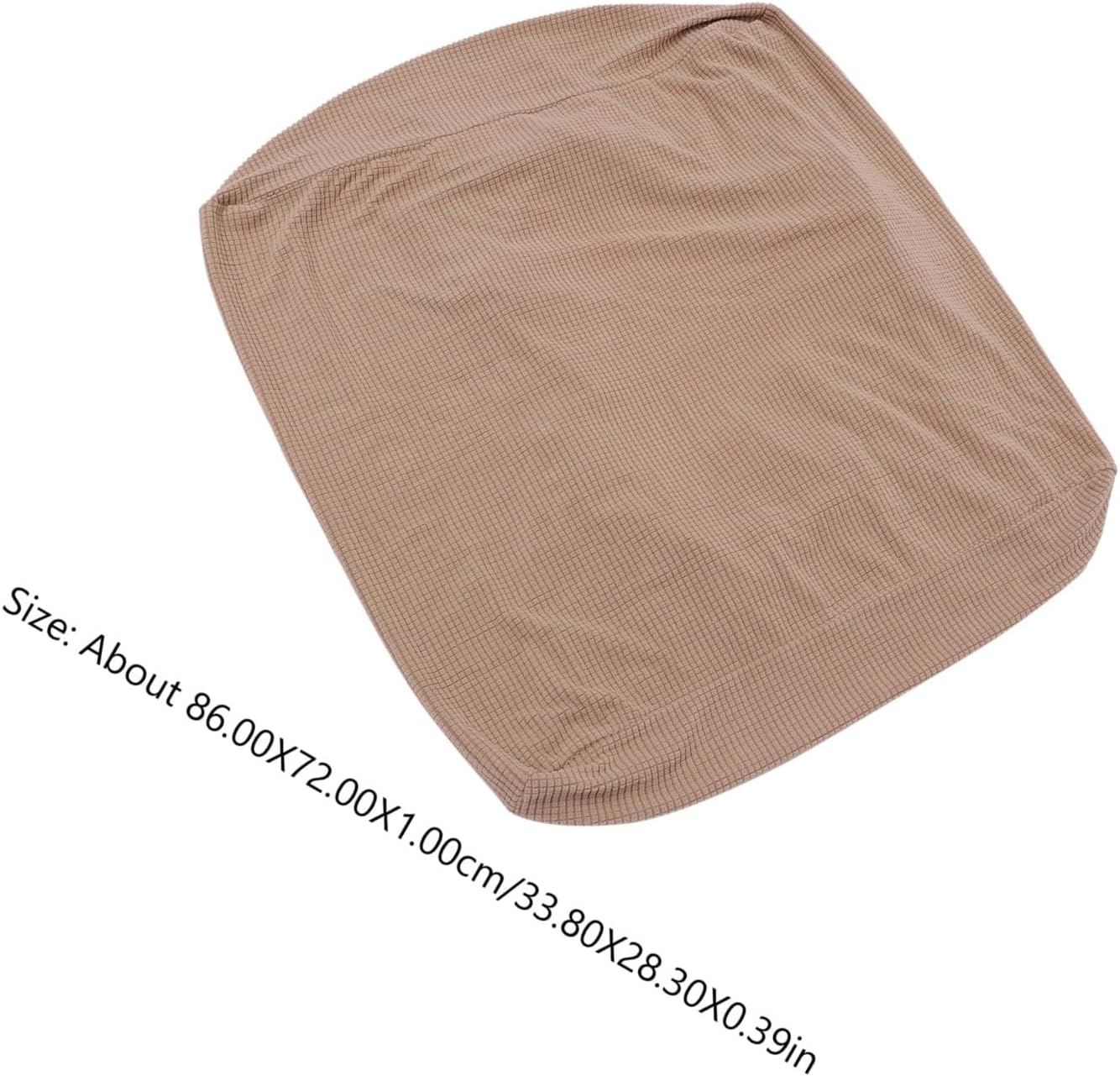 Elastic Low Stool Cover, Cube Seat Protector with Full Stretch Fabric, Khaki Sturdy Footstool Slipcover for Home and Office Use