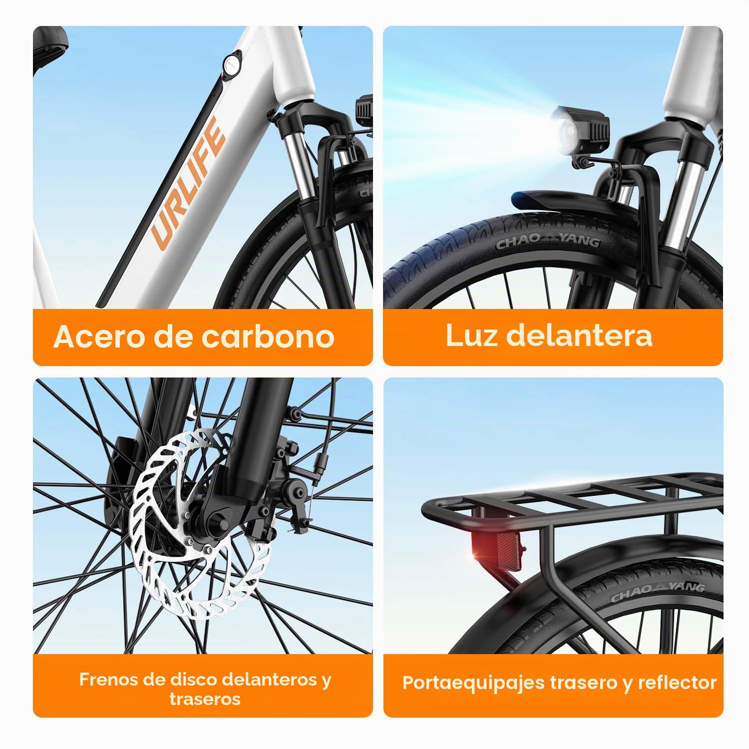 URLIFE Bicicleta eléctrica 26", Bike con pedaleo asistido batería, 7 velocidades Bici eléctricas de Montaña con Motor de 250W de Alta Velocidad