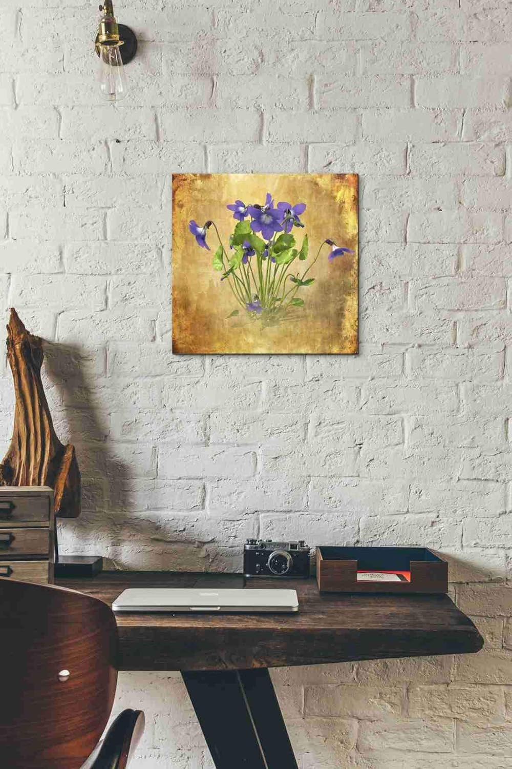Epic Graffiti Violets Giclee Canvas Wall Art, Yellow