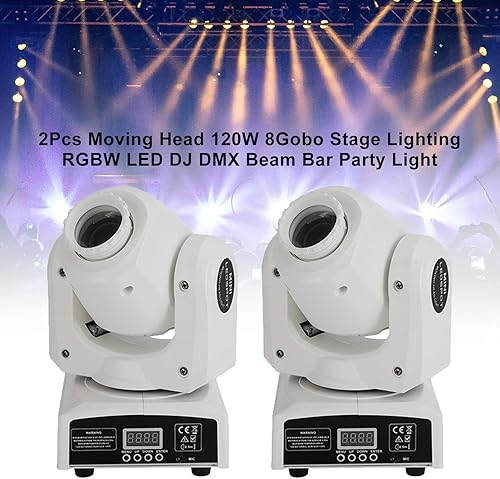Miniatura 3 de Topteng 124 Cabeza móvil 120W 8Gobo Iluminación de escenario RGBW LED DJ DMX Beam Bar Luz de fiesta 911 canales Activado por sonido Luces DJ para