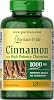 Puritan's Pride Cinnamon with High Potency Chromium, Supports Sugar and Fat Metabolism, 120 Count Brown Pack of 1