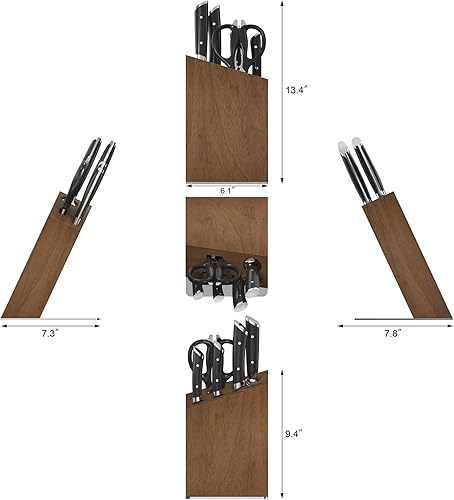 Miniatura 3 de Cangshan HELENA Series - Juego de bloques de cuchillos HUA forjado de acero alemán (6 piezas, negro)