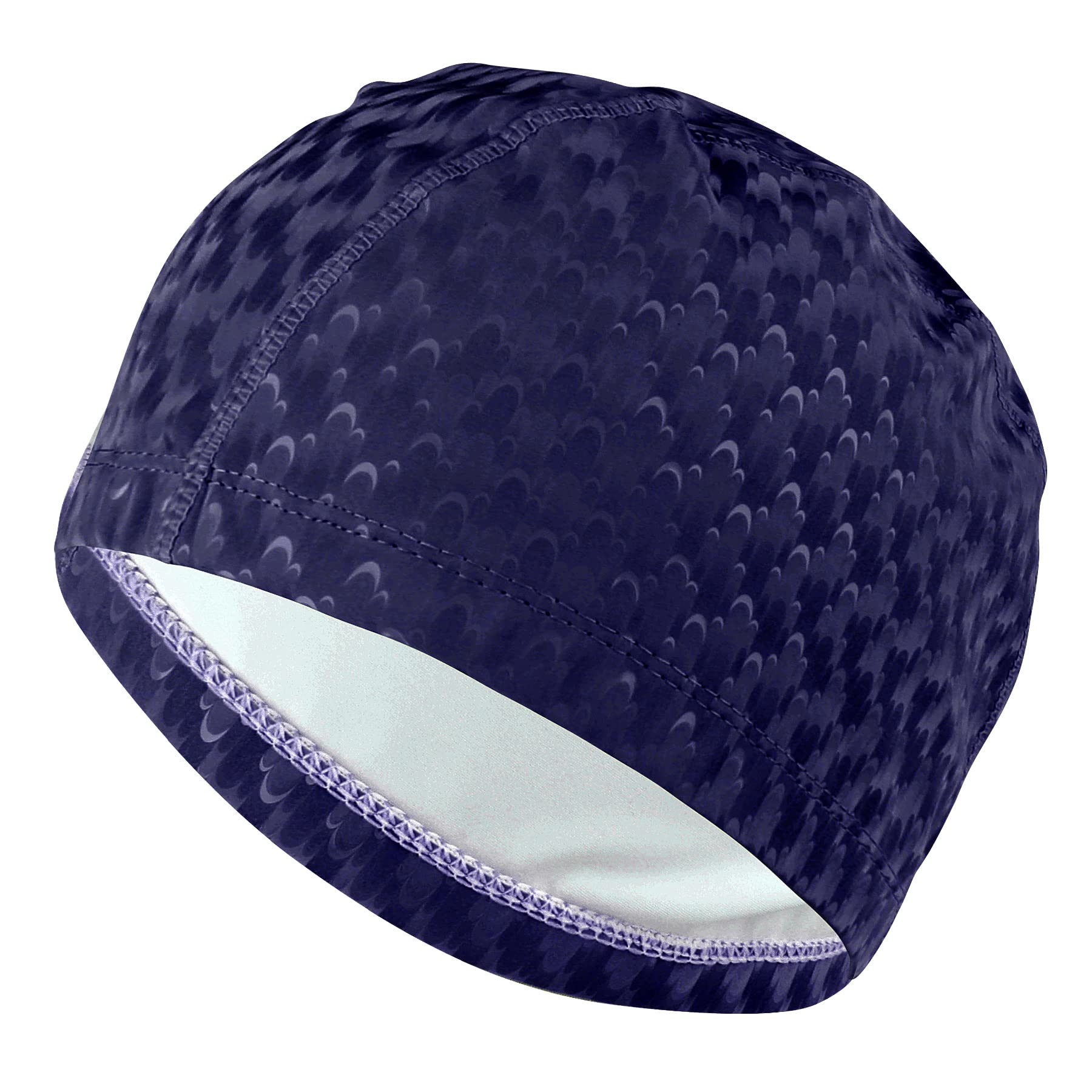 WooWill Swim Caps for Women Swimming 3 Pure Color PU Cap Adults and Kids High Elasticity Breathable Fit Both Swiming Long & Short Hair Non-Slip Bathing, 08 Dark Blue, One Size-image-45