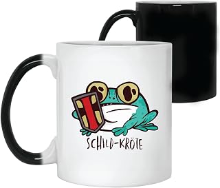 Funny Toad Illustration Gift for Pet Lovers Shield Toad German 11oz 15oz Color Changing Mug