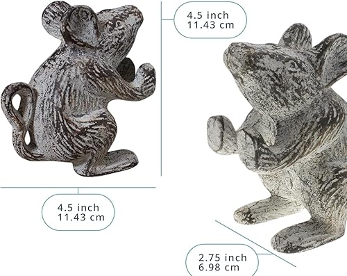 Miniatura 8 de Tope decorativo para puerta de hierro fundido, diseño de ratón, único y con estilo antiguo