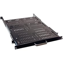 RSF1041BK11S4K2 1U 24" Deep Rackmount Ball Bearing Vented Sliding Shelf for Industrial Standard EIA310 19 inch 4 Post Server Rack