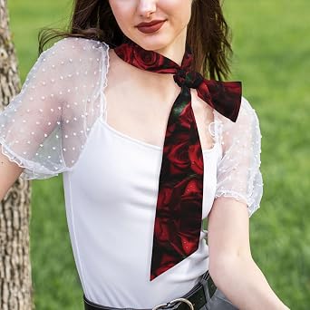 Long Silk Scarf for Women - 46.9 Fashion Headwrap Lightweight Neck Tie Colorful Leopard Print