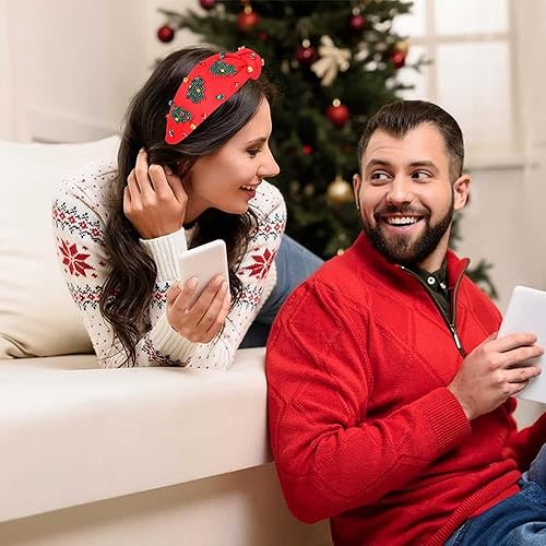 Miniatura 3 de Diadema de Navidad para mujer, accesorios de Navidad con cuentas, arco de Navidad, copo de nieve, diadema anudada HOHOHO, diadema con nudo en la