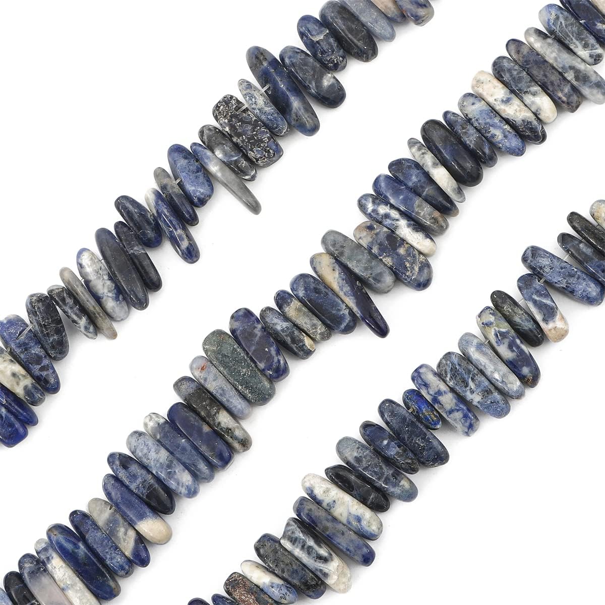 Natural Blue Sodalite Irregular Teardrop Stone Beads 0.4"-1.2" Loose Semi Gemstone Beads for Jewelry Making 15 Inch/Strand - Image 2