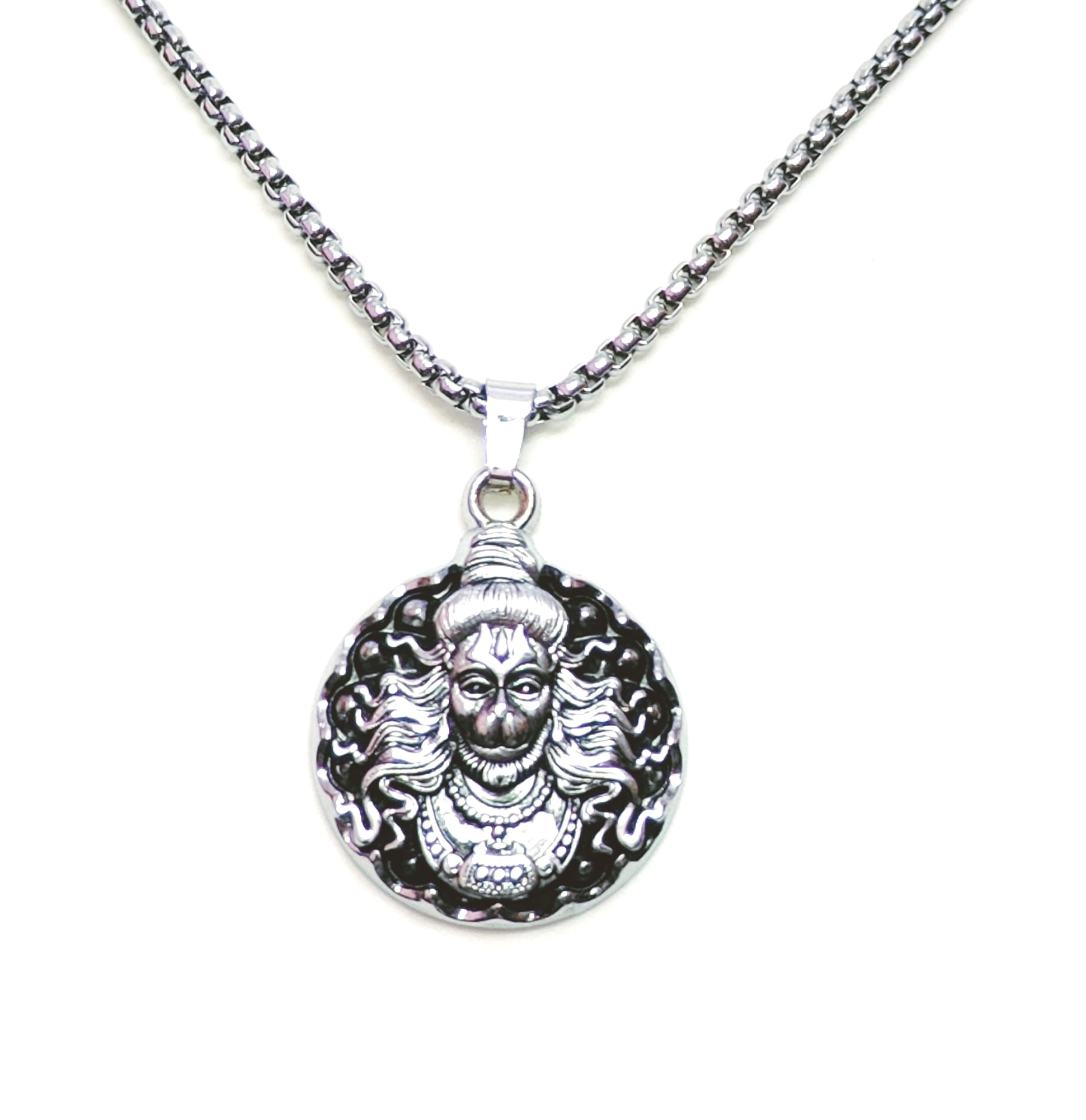 Shree Bajrang bali Hanuman Ji Metal Pendant Locket For Men And Women-image-18