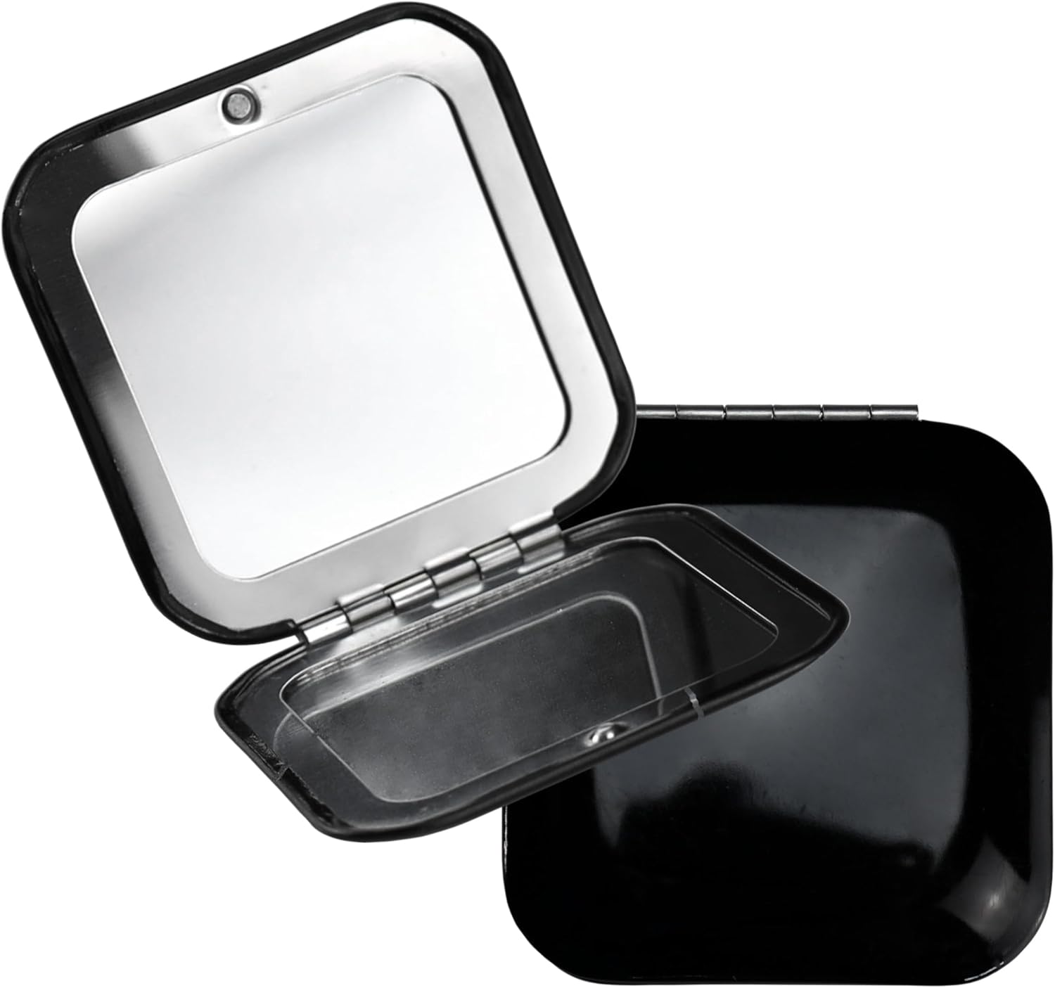 Iconikal 2 Pack Espejo Compacto Metálico Viaje 1X 3X Aumento Negro