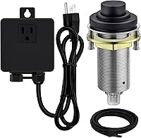 Vista 11 de Kit de interruptor de aire SinkTop con botón largo de latón dorado (latón completo) para eliminación de basura