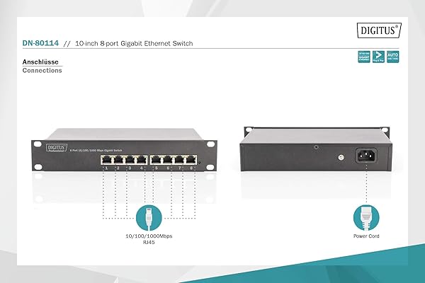 Digitus Professional DN di 60013a 8porte Fast Ethernet switch di rete