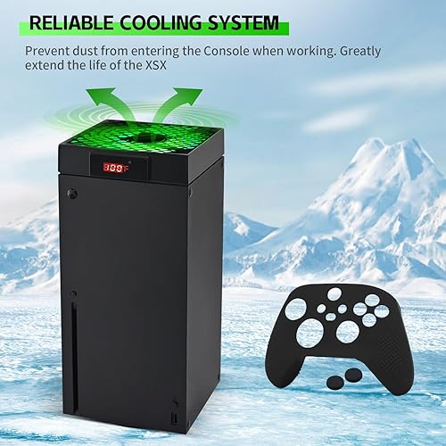 Miniatura 4 de Ventilador de refrigeración para Xbox Series X con pantalla LED de temperatura RGB, ventilador enfriador para consola Xbox Series X Sistema de