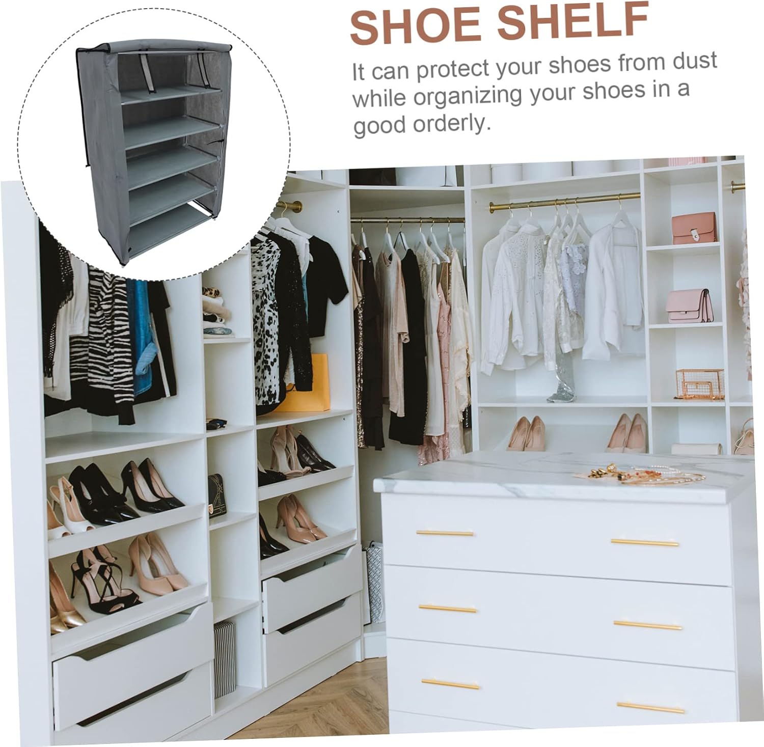 LABRIMP Shoe Rack Organizer Shoe Storage Cabinet for Entryway Space-Saving Design for Hallway and Bedroom for Reducing Clutter Easy Assembly
