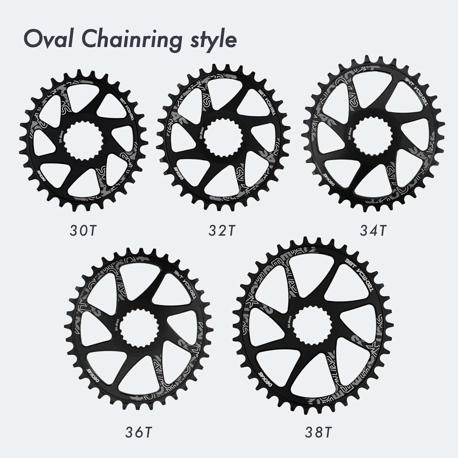 DJC Direct Mount Chainring Round Oval for Shimano M6100 M7100 M8100 M8130 M9100 M9120 MT900 XTR SLX
