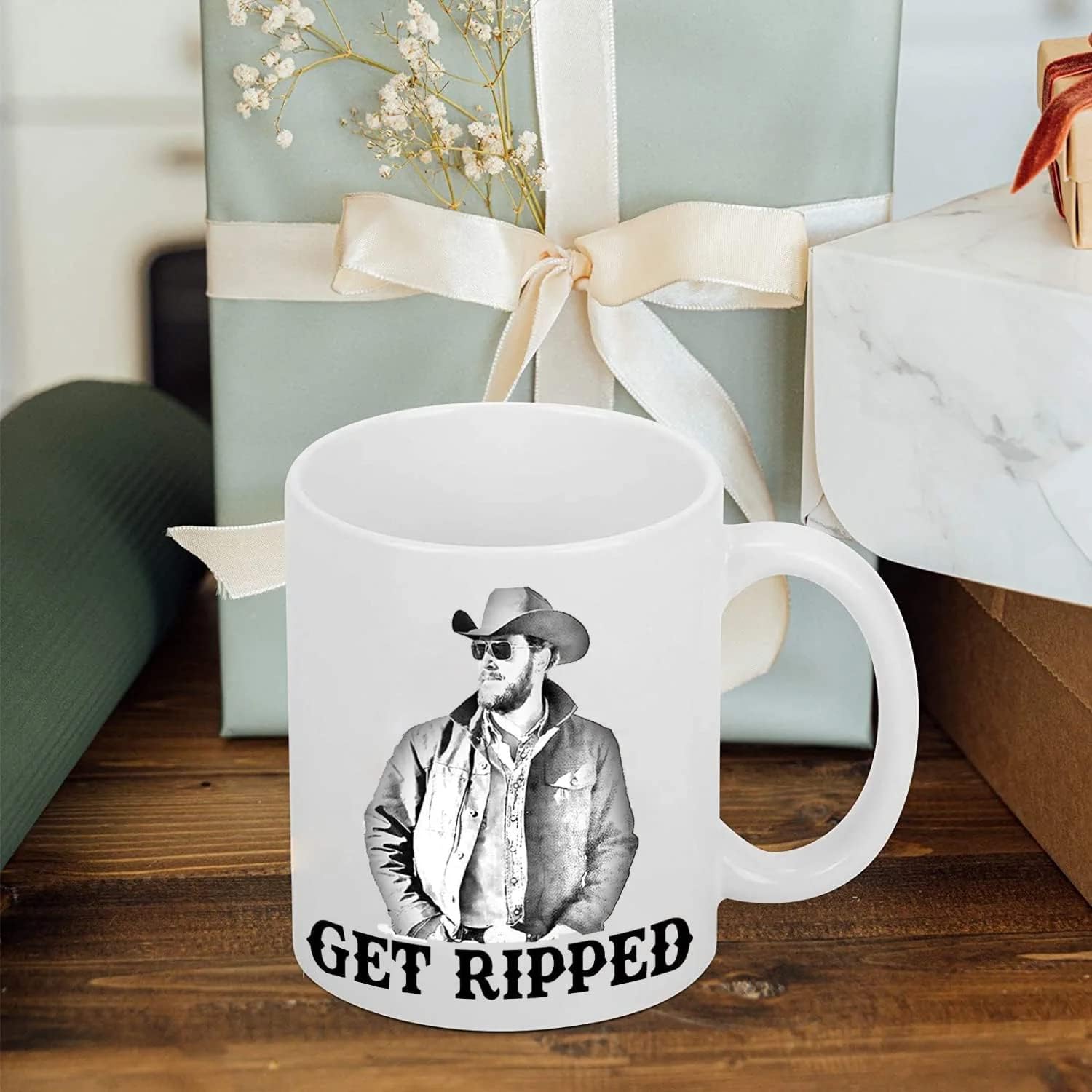 Getting Rippeds Funny Coffee Mugs, Novelty Gift for Friend, Cute Coffee Cup Yellowstone Gifts 11oz - Image 6