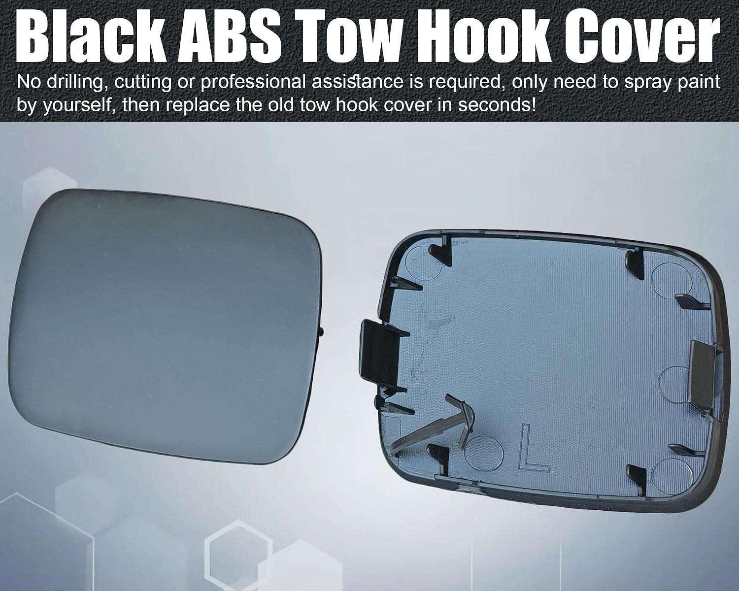 Front Bumper Tow Hook Covers Compatible with Lexus CT200h 2011-2013, 52127-76901 52128-76901, Left & Right, 2Pcs