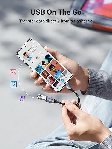 Miniatura 5 de UGREEN Adaptador USB C a USB 3.1, USB C macho a USB hembra, adaptador trenzado de nailon, cable OTG tipo C compatible con Samsung S23 Ultra, MacBook