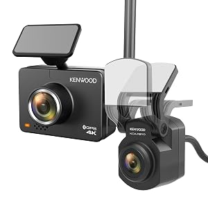 KENWOOD DRV-A610WDP Dash Cam Front and Rear with GPS 4K 2K Dash Camera for Cars Trucks RVs Bluetooth