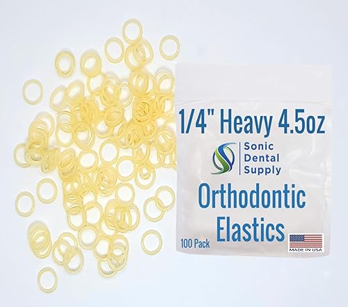 Bandas elásticas ortodónticas de 1/4 de pulgada, paquete de 100 unidades, látex natural, bandas de goma pequeñas medianas de 4.5 onzas, frenos,