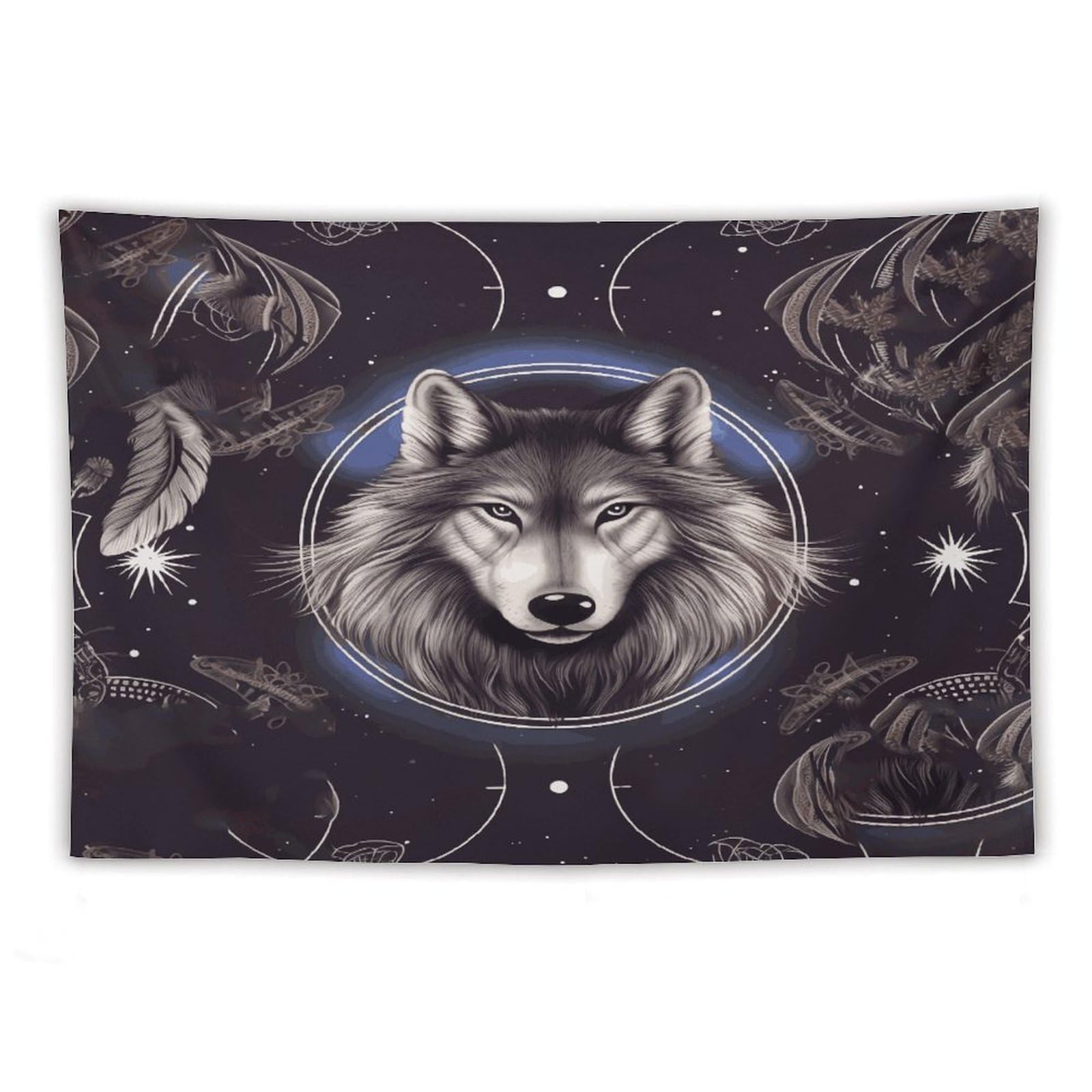LDGSUPH Wolves And Dream Catchers Tapestry Wall Hanging Decor Anti-fading Aesthetic Wall Tapestries Fashion Wall Blanket Decor Modern Wall Art Tapestry for Bedroom Home Decor 40"x60"