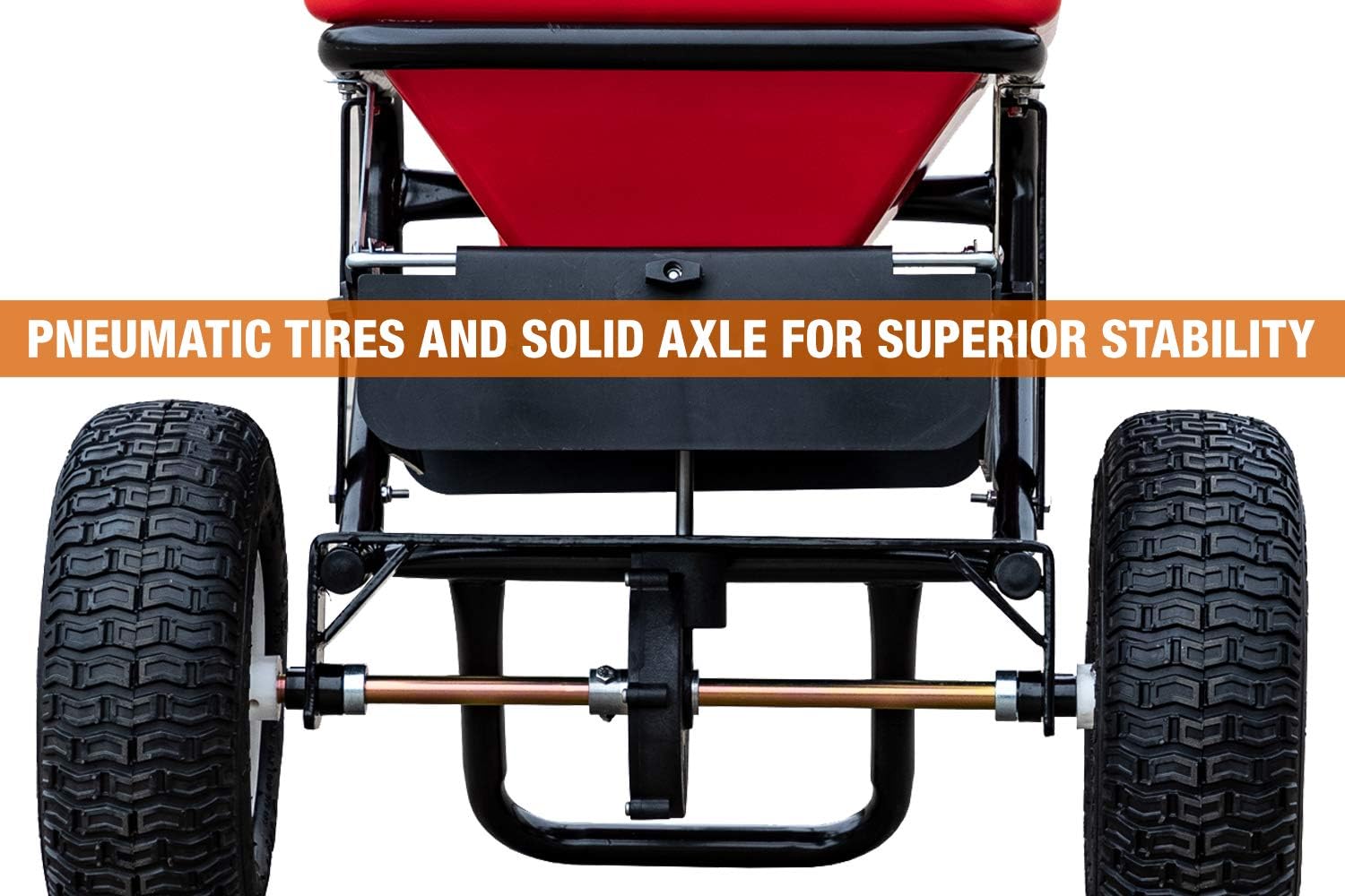 Buyers Products Walk Behind Push Snow Rock Salt Spreader 3039632R Grounds Keeper, 100 Pound Capacity, Red : Patio, Lawn & Garden