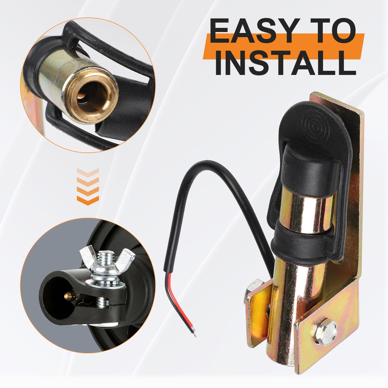 CPROSP Soporte Rotativo para Tractores Universal, Soporte Luz Giratoria con Cable y Tapa de Goma, Ángulo Ajustable