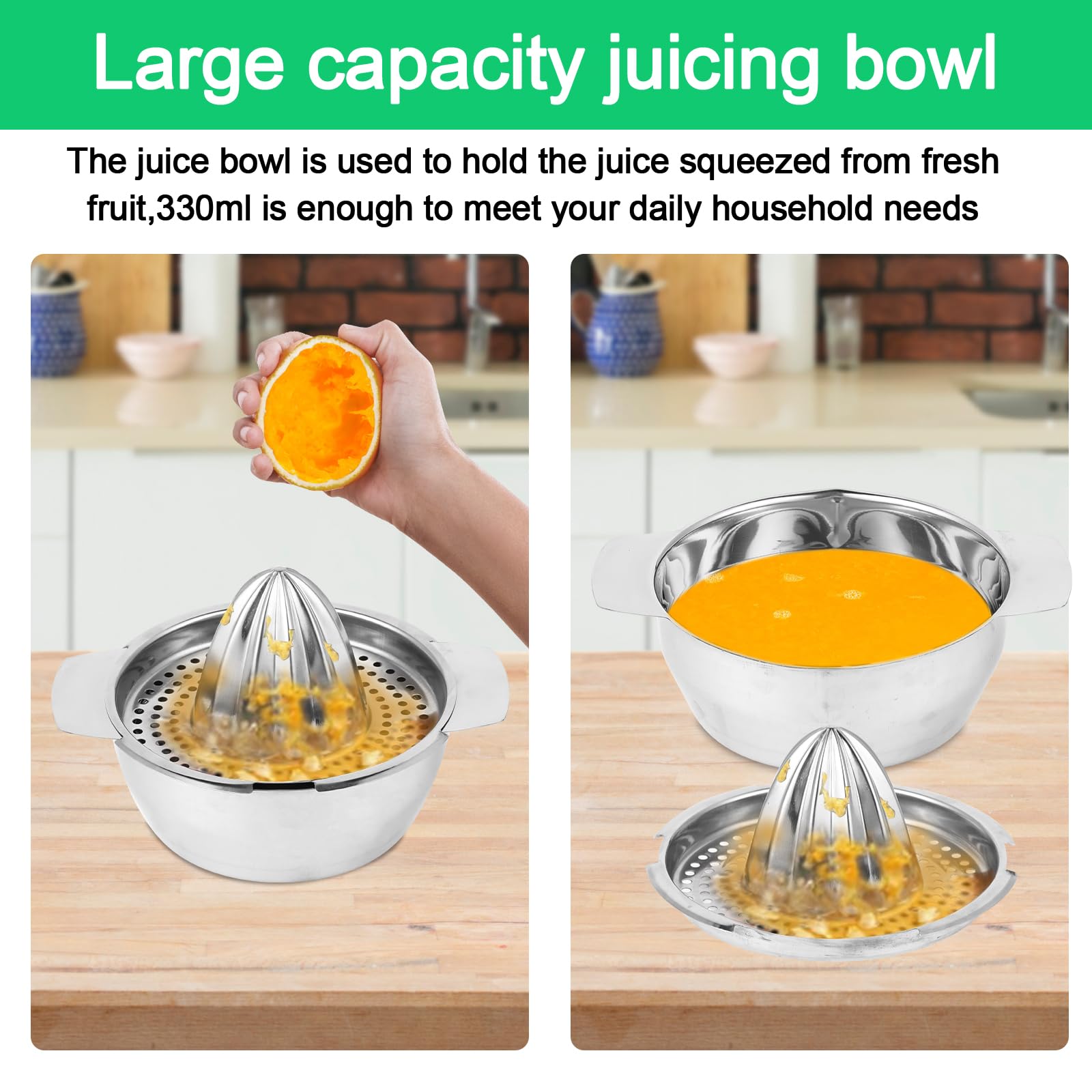 Citroenpers, Roestvrij Staal Ergonomische Handpers met Ultralange Handgreep Handmatige Citruspers Citruspers Handbediende Limoenpers Bartool met Hijsring(Goud