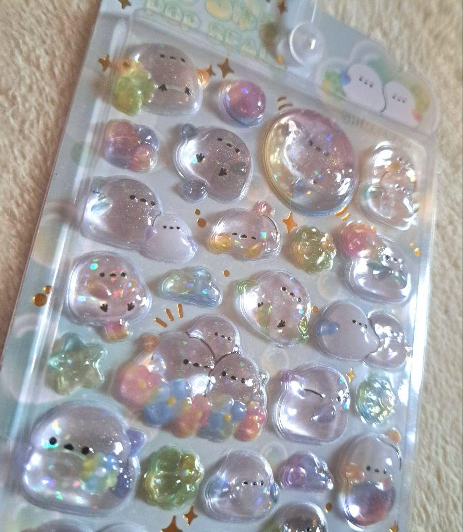 Amazon.co.jp: うるちゅる シール シマエナガ ボンボンドロップシール