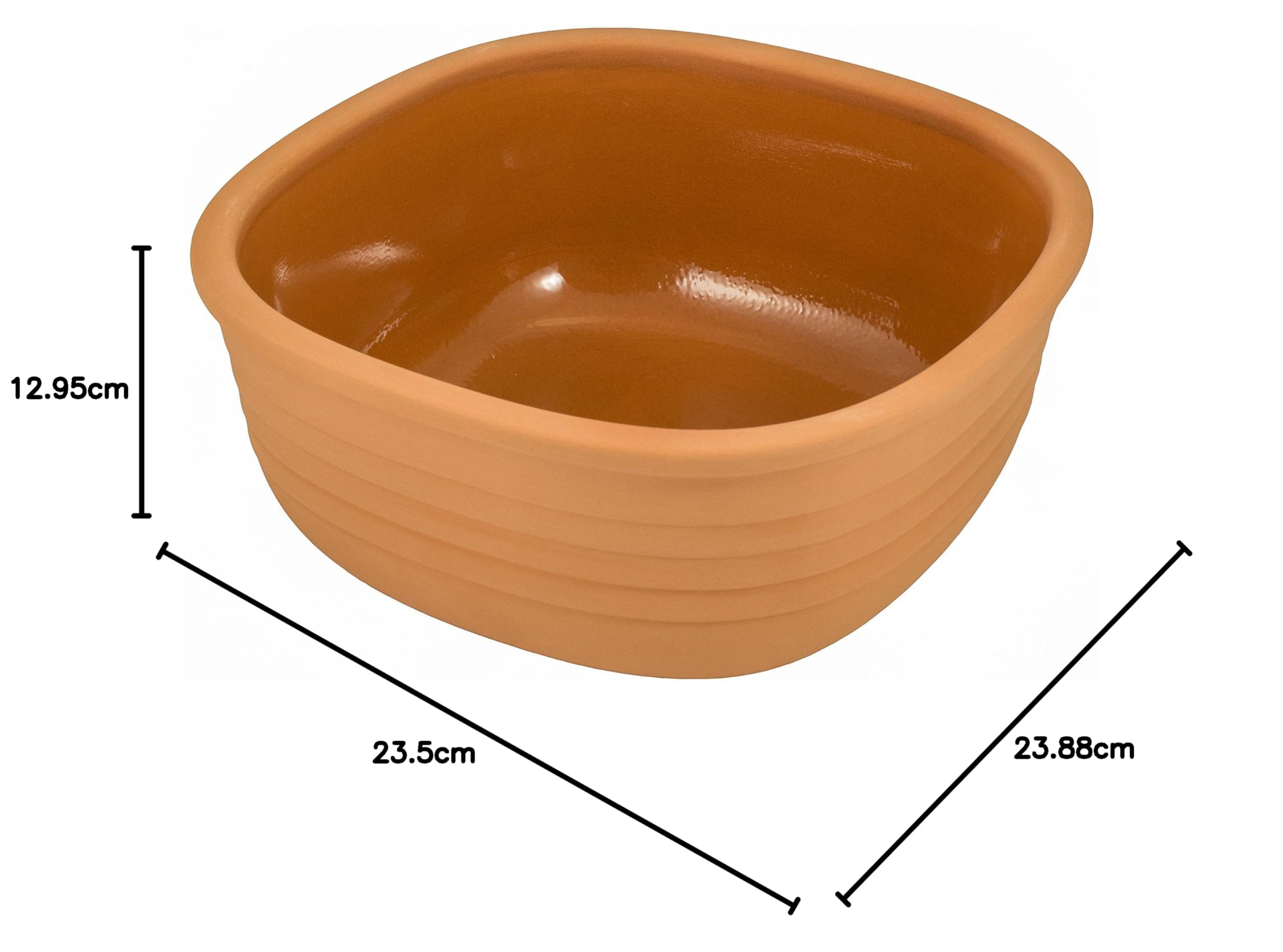 Römertopf Tegame in Terracotta Naturale 2 Litri con Coperchio – Pentola da Forno per Arrosti e Stufati, Cottura Sana senza Grassi, Rosso, dal 1967