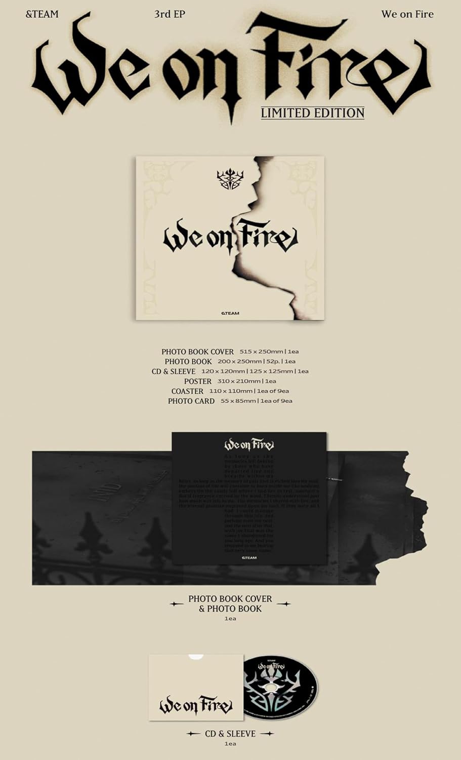 &TEAM We on Fire 3rd EP Album (LIMITED EDITION)