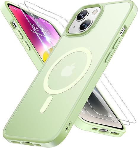 Miniatura 551 de Miracase - Funda magnética para iPhone 13 de 6.1 pulgadas (compatible con MagSafe) (con 2 protectores de pantalla), protección de grado militar