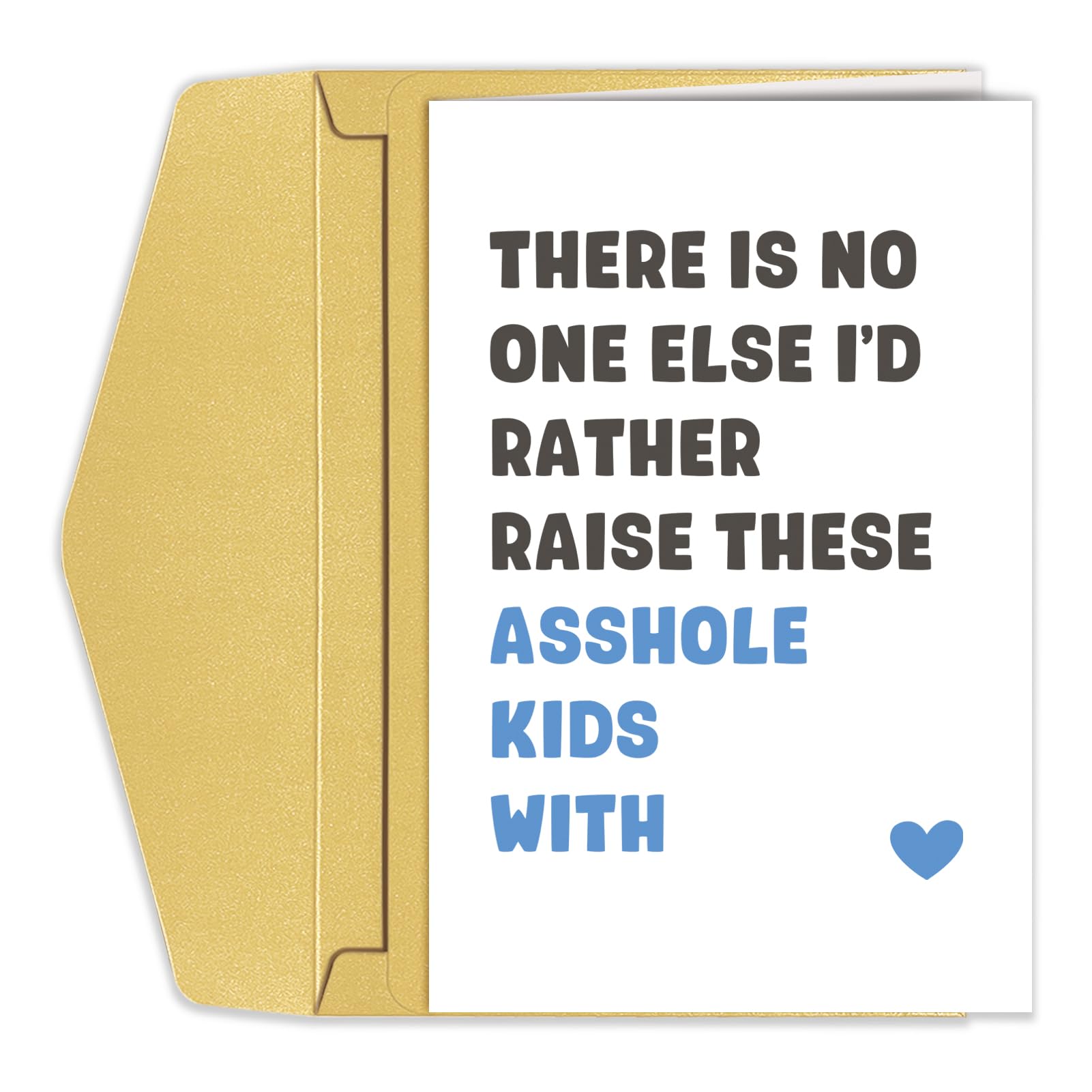 Funny Fathers Day Card for Husband, Hilarious Anniversary Card for Him, There's No One Else I'd Rather Raise These Kids With