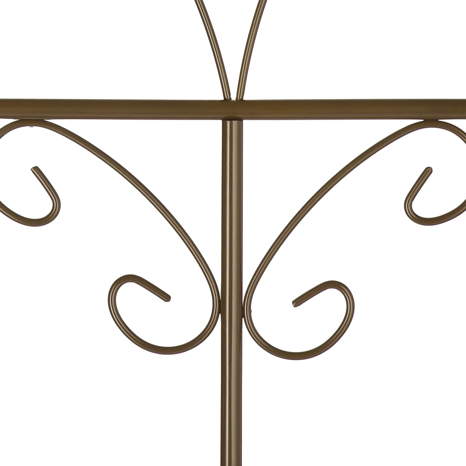 Relaxdays Garden Trellis, Set of 2, 150 x 50 cm, Metal, Support for Climbing Plants, Free-Standing, Rose Frame, Brown