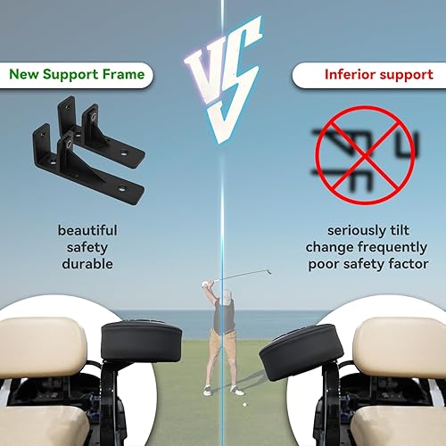 Miniatura 6 de XUANYUDG0769 Reposabrazos de carrito de golf con portavasos para EZGO TXT Club Car DS Precedent y Yamaha Kit de asiento trasero, marco de soporte