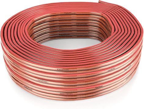 KabelDirekt – Pure Copper Speaker cable – 30m, 2×2.0mm²